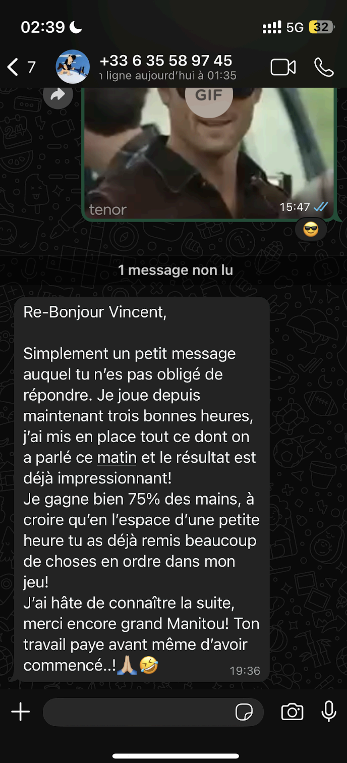 Résultat élève 19