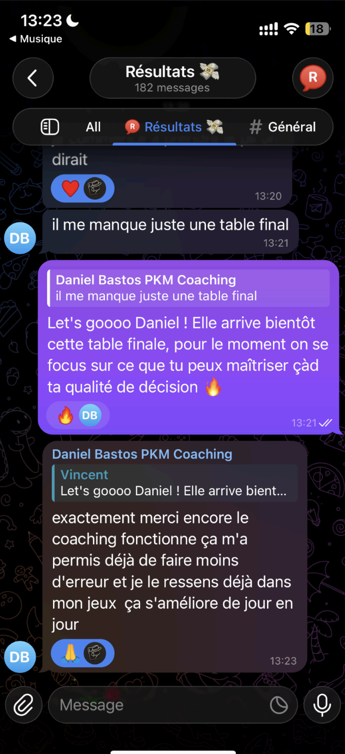 Résultat élève 21